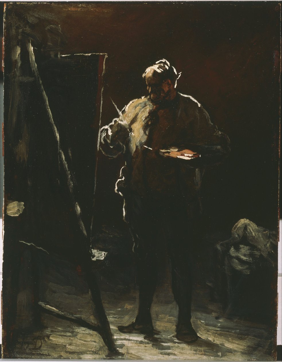 Malíř u svého stojanu od Honoré Daumier