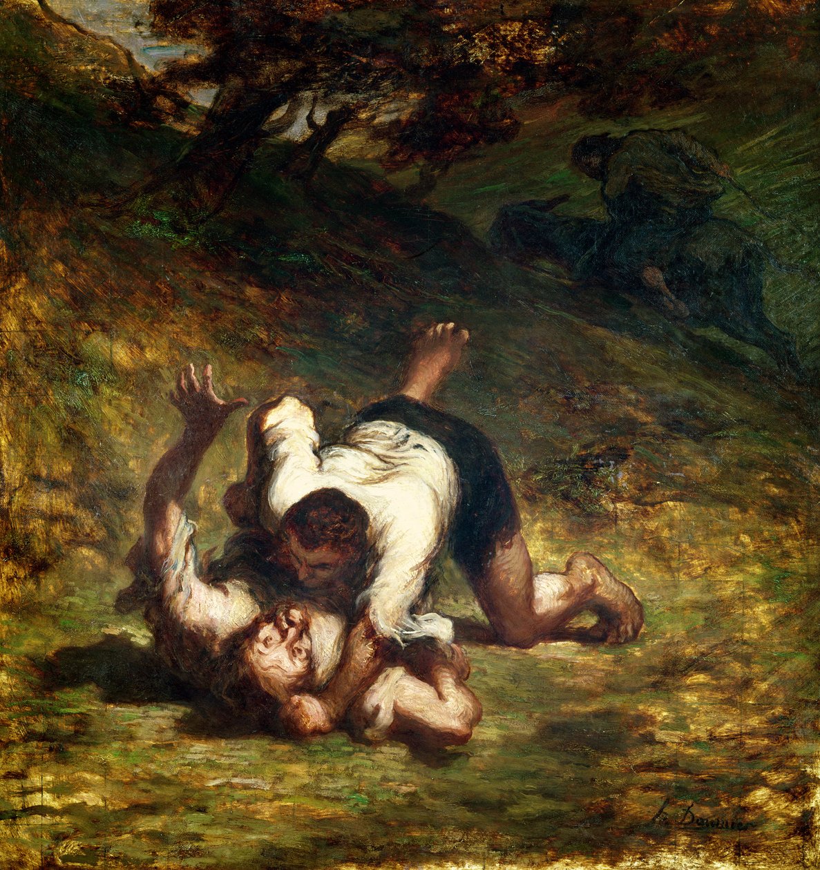 Zloději a osel, c.1858-60 od Honoré Daumier