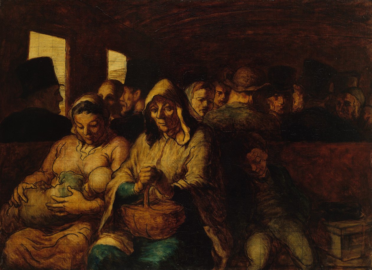 Kočár třetí třídy od Honoré Daumier