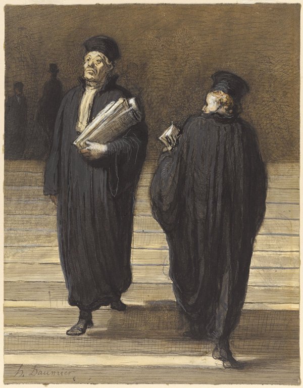 Dva kolegové (právníci) od Honoré Daumier