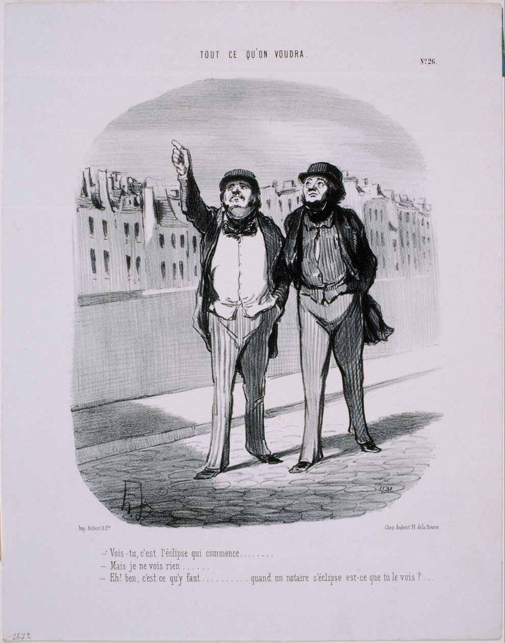 Cokoli chceme- vidíte, toto zatmění, které začíná ... od Honoré Daumier