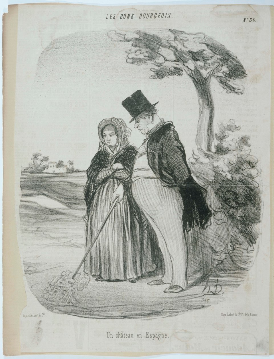 Zámek ve Španělsku od Honoré Daumier