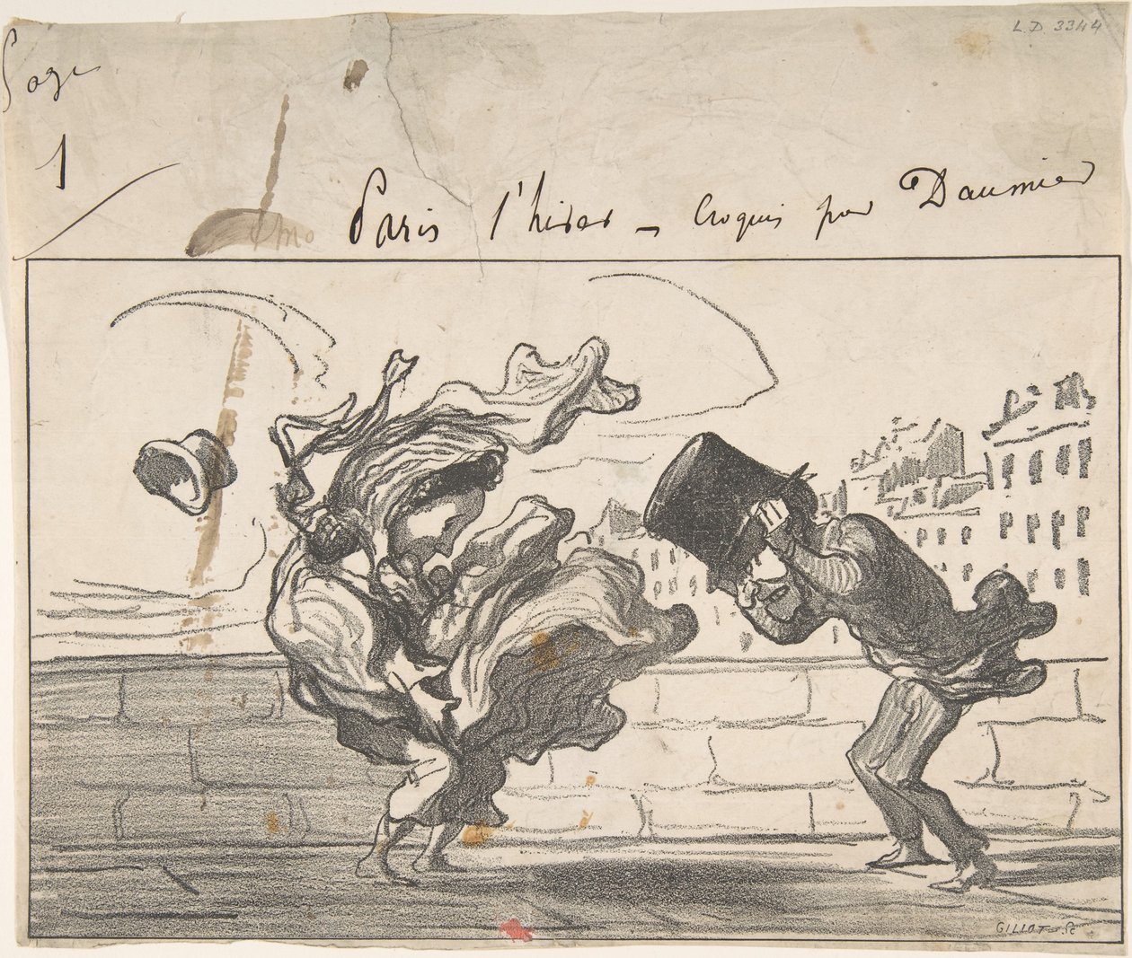 Vichřice, kterou Mathieu nepředpověděl od Honoré Daumier