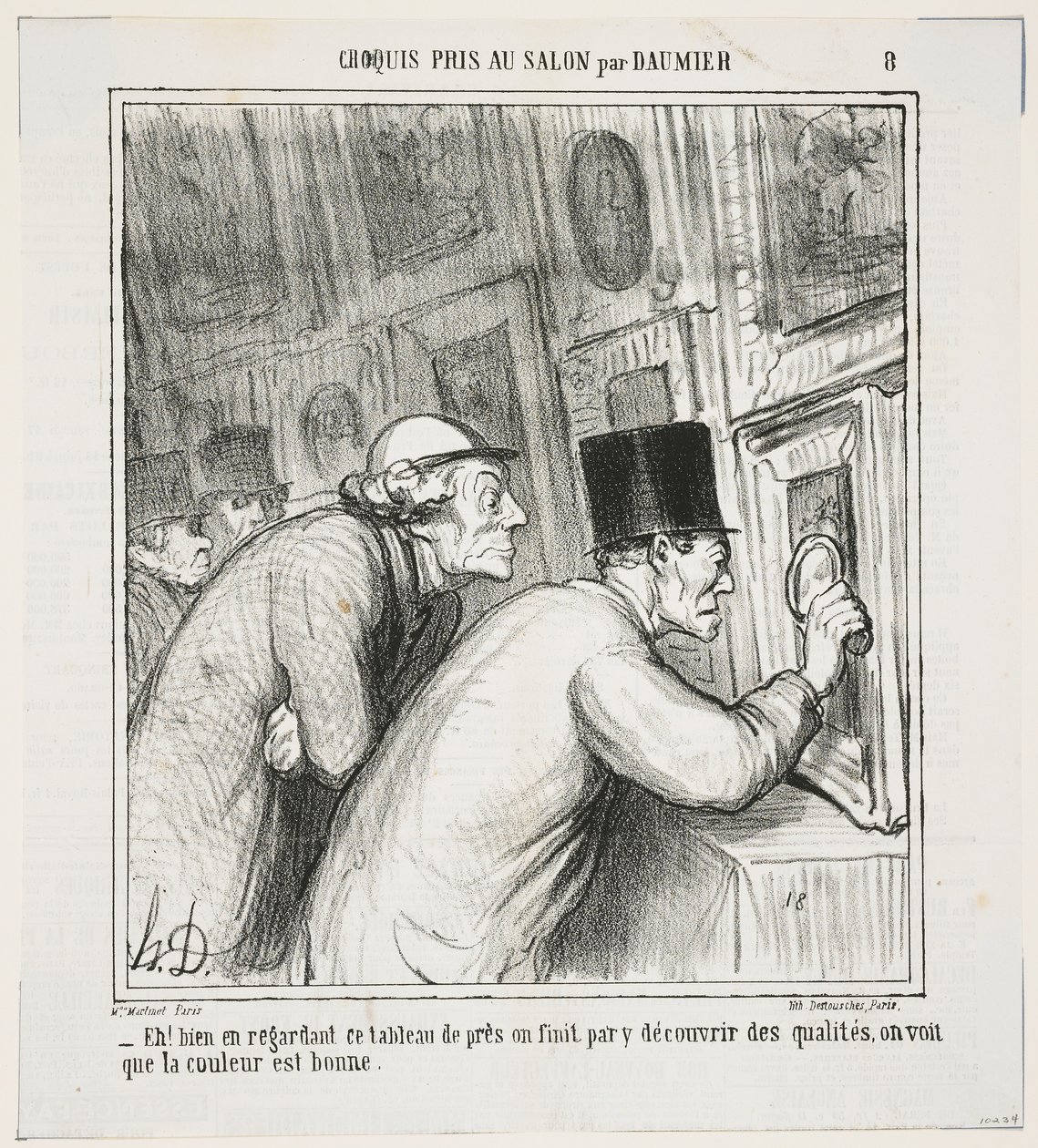 „No, když se podíváte velmi pozorně, možná nakonec najdete nějakou kvalitu! Barva se zdá být dobrá, 1865 od Honoré Daumier