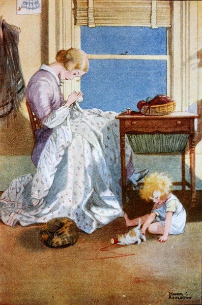 Ilustrace z „Pokladnice veršů pro školu a domov“, kterou vybrali M.G.Edgar & Eric Chilman (barevné lito) od Honor Charlotte Appleton