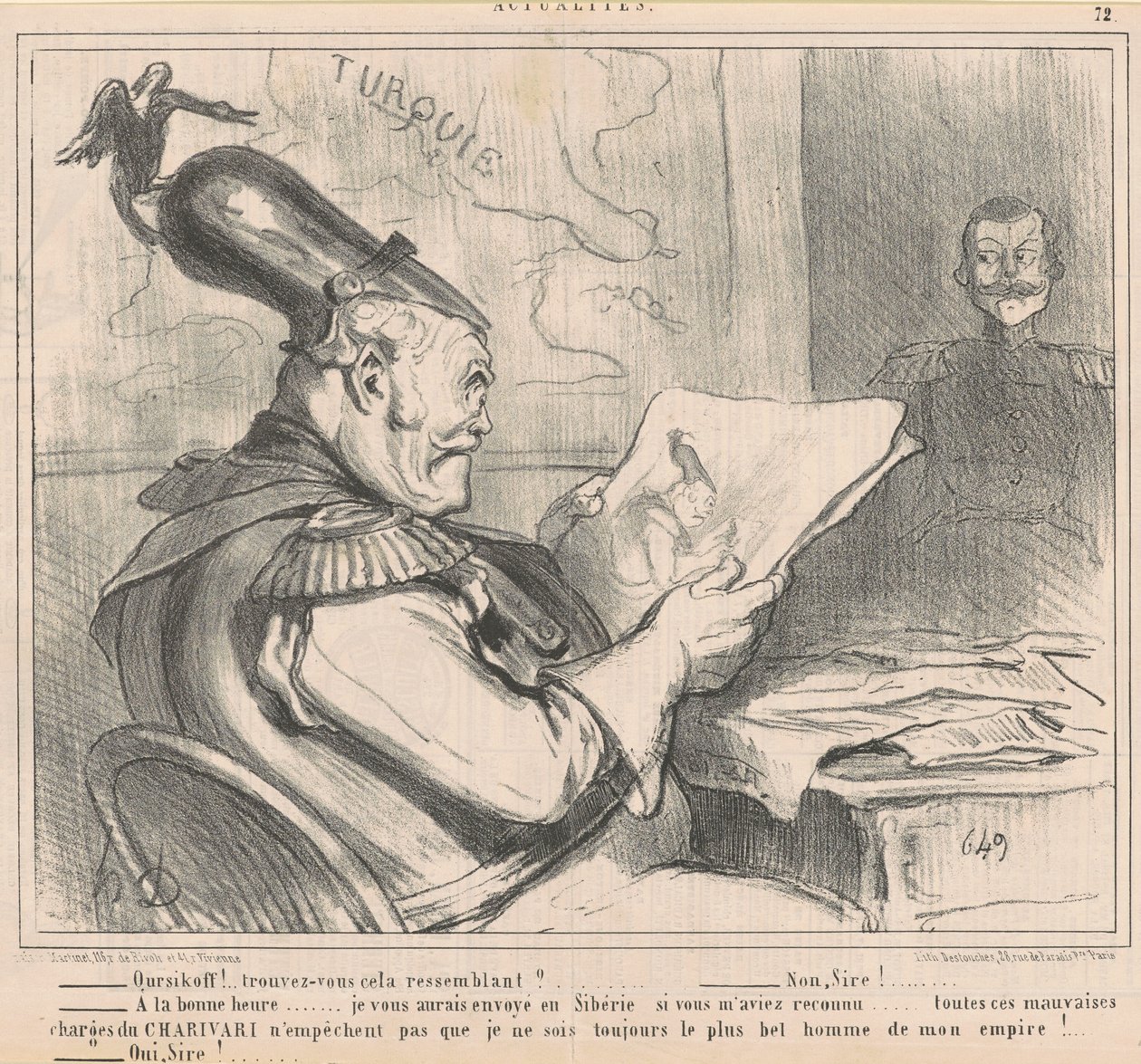 "-Ouriskoffe!...připadá ti to podobné?" z News od Honoré Daumier