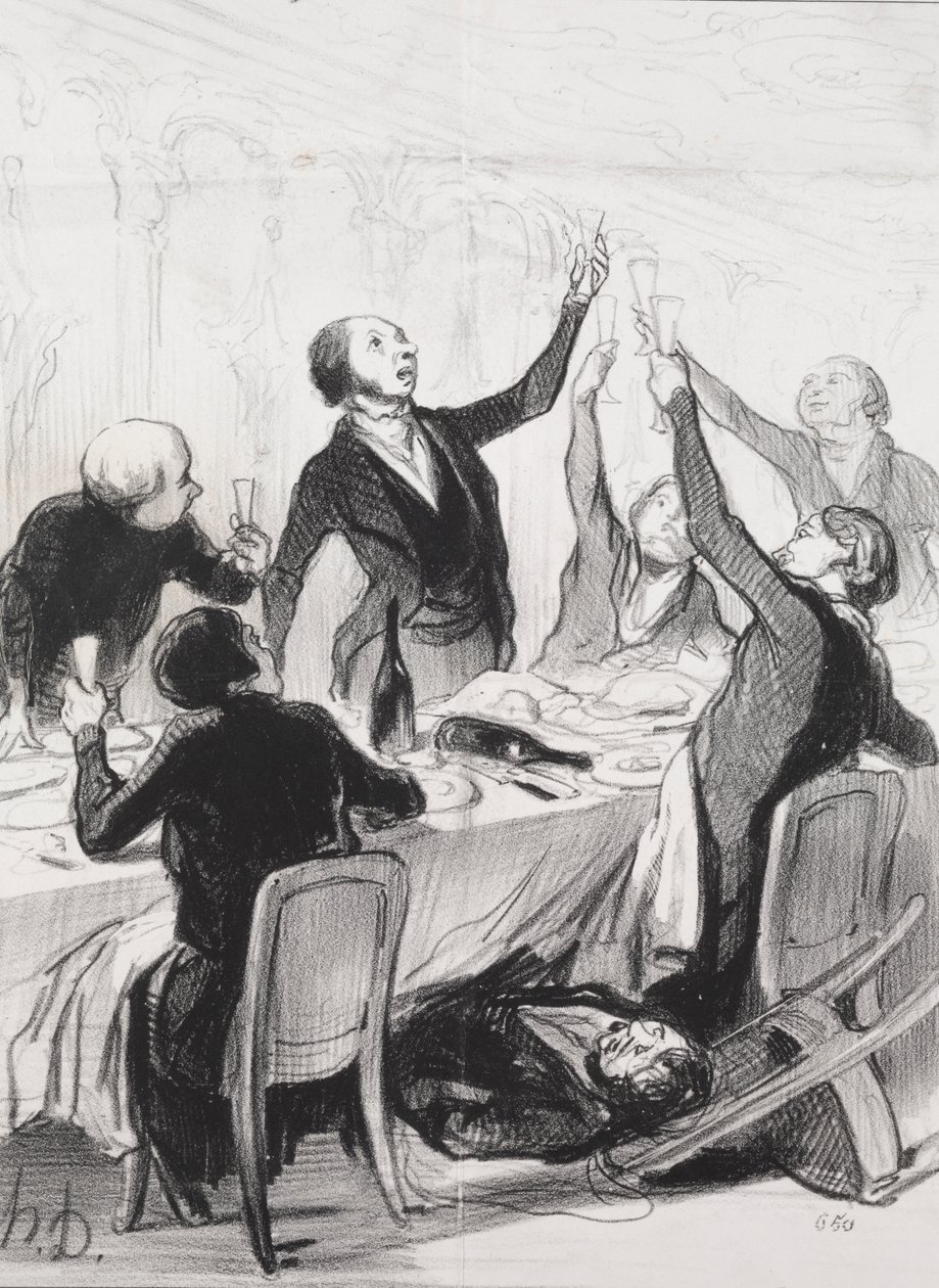 43. přípitek...společnosti střídmosti od Honoré Daumier