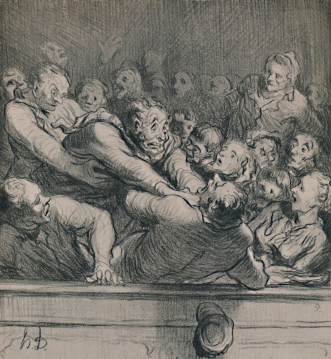 Literární beseda v Horní galerii, kolem 1864, 1946 od Honoré Daumier