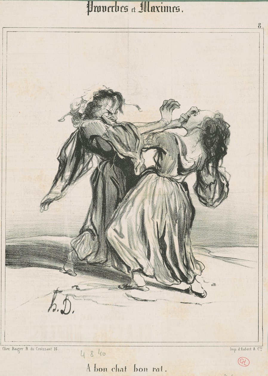 Dobrá kočka, dobrá krysa od Honoré Daumier