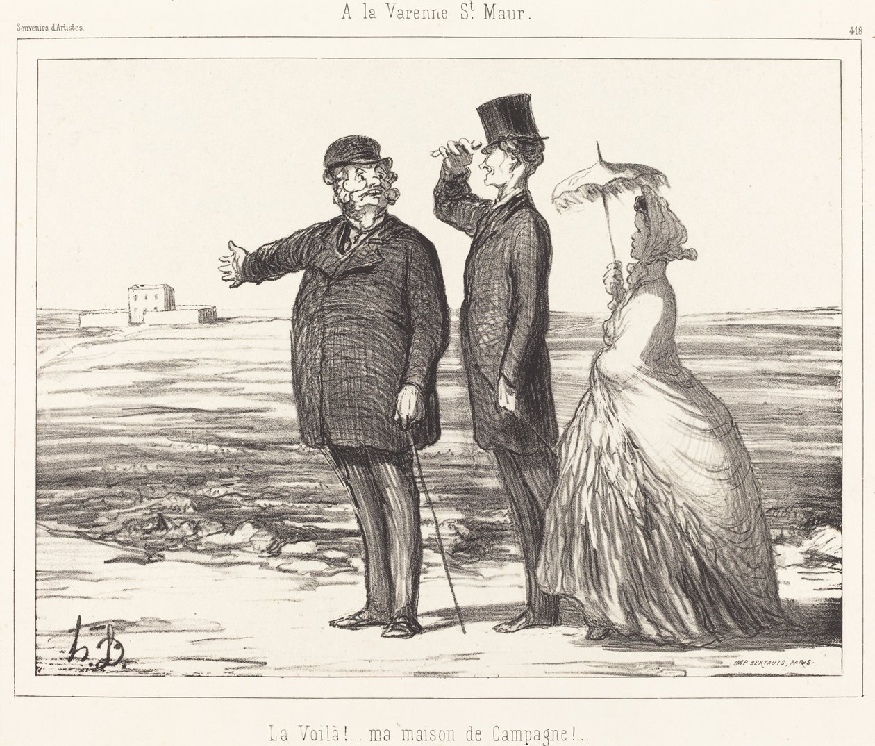 Ve Varenne Saint-Maur od Honoré Daumier