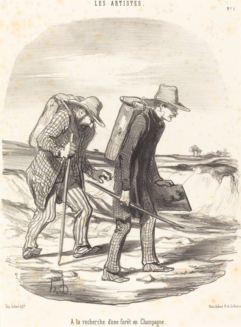 Při hledání lesa v Champagne od Honoré Daumier