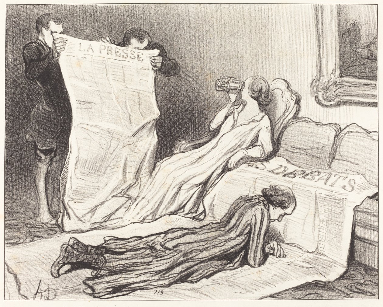 Předplatitelé dostávají své noviny... od Honoré Daumier