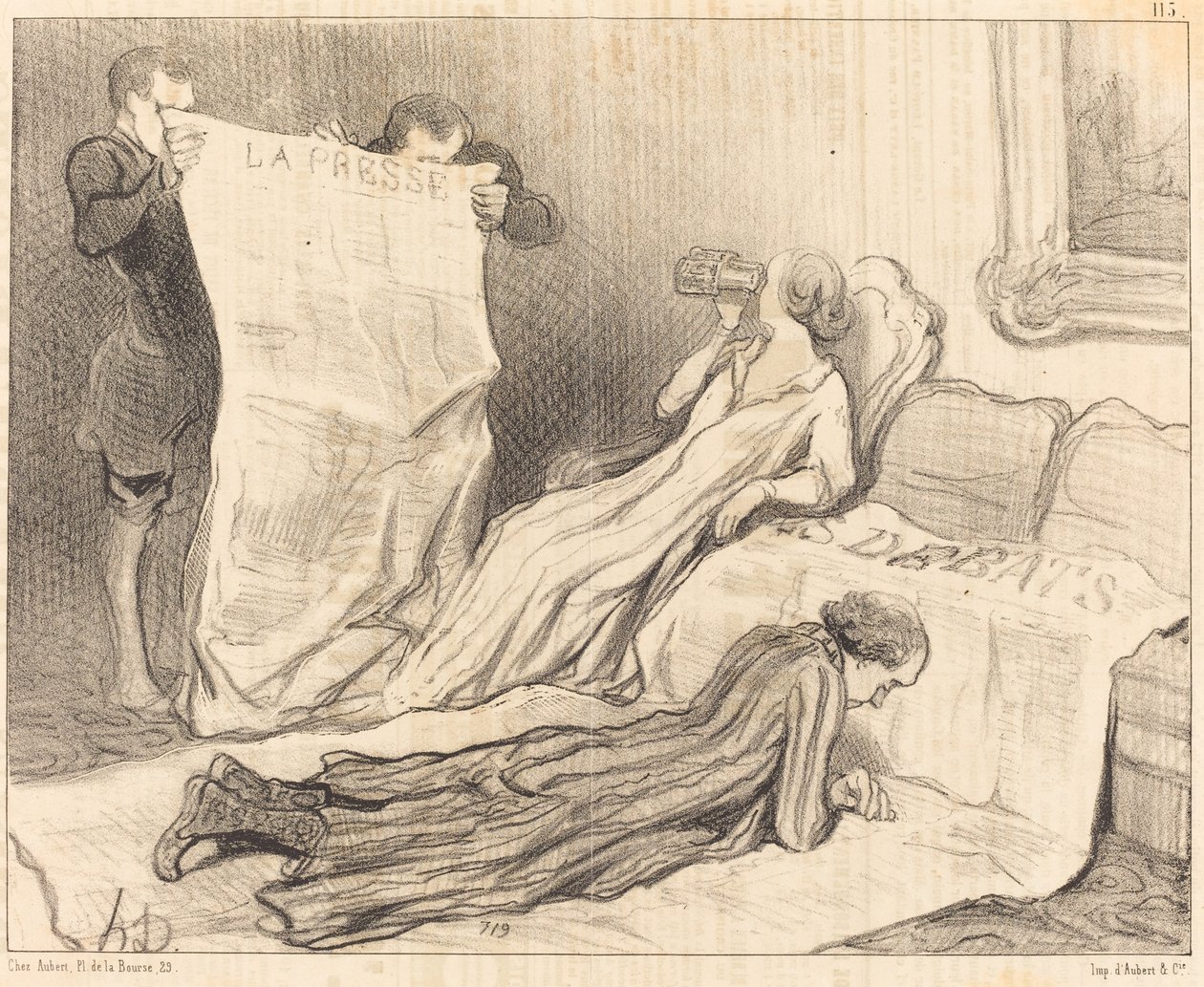 Předplatitelé dostávají své noviny... od Honoré Daumier