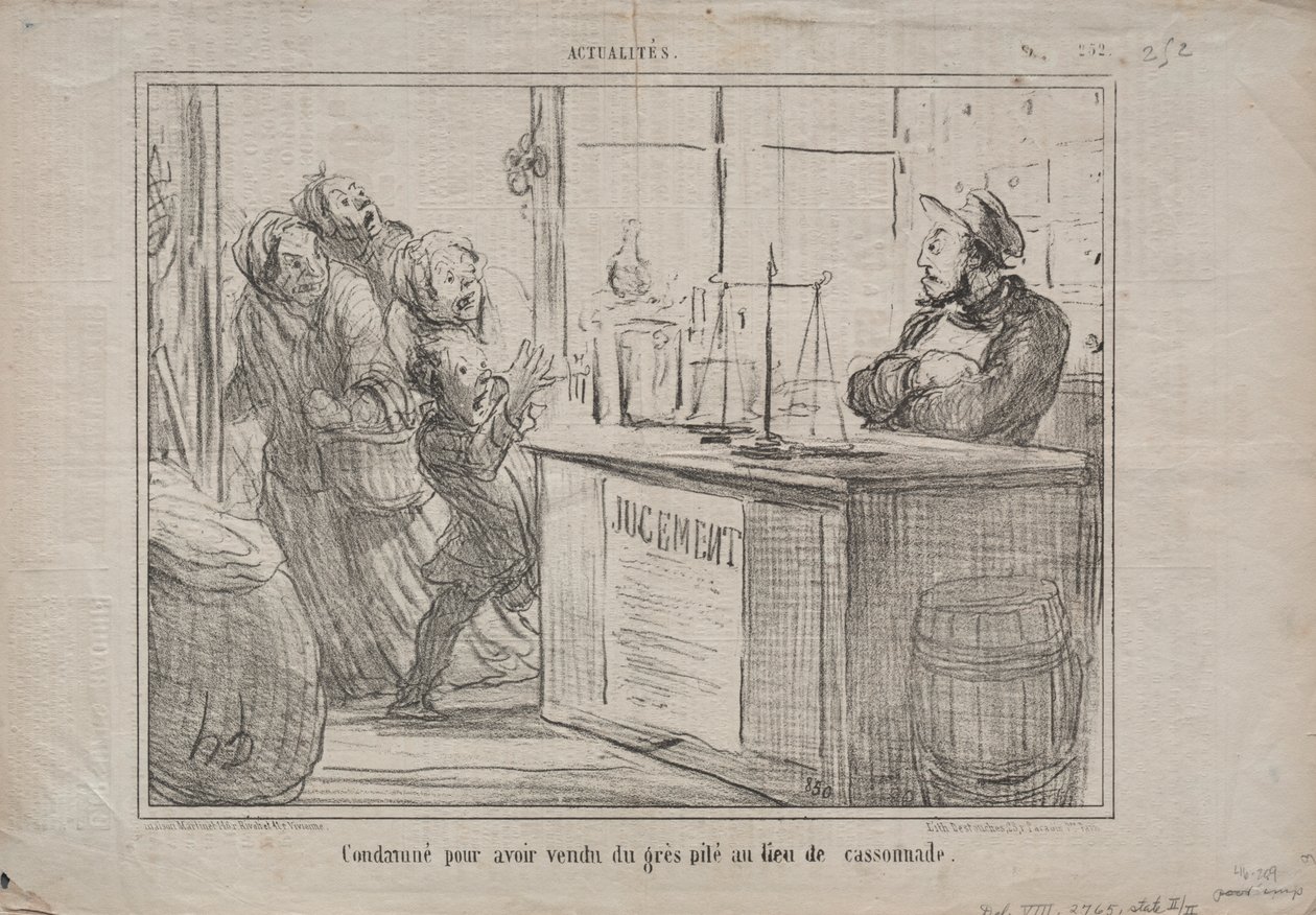 Aktuality (č. 252): Odsouzen za to, že jsem místo vlhkého hnědého cukru prodal hromadu písku od Honoré Daumier