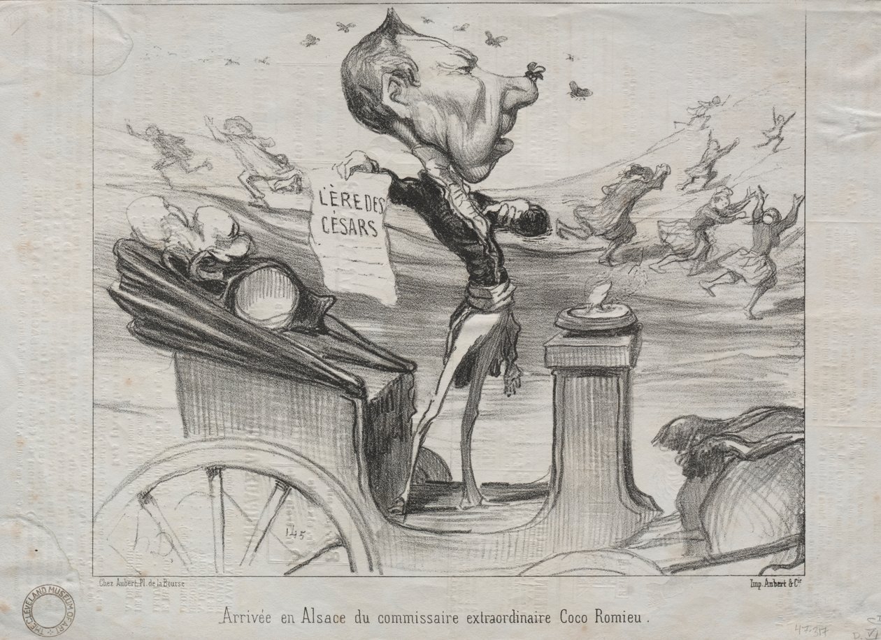 Aktuality (č. 81): Příjezd mimořádné komisařky Coco Romieu do Alsaska od Honoré Daumier