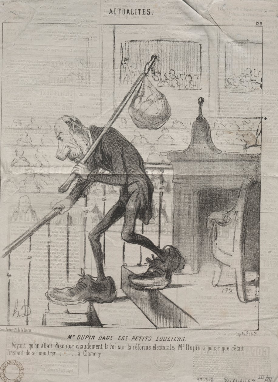 Aktuality č. 128: Pan Dupin ve svých botičkách, 1850. od Honoré Daumier