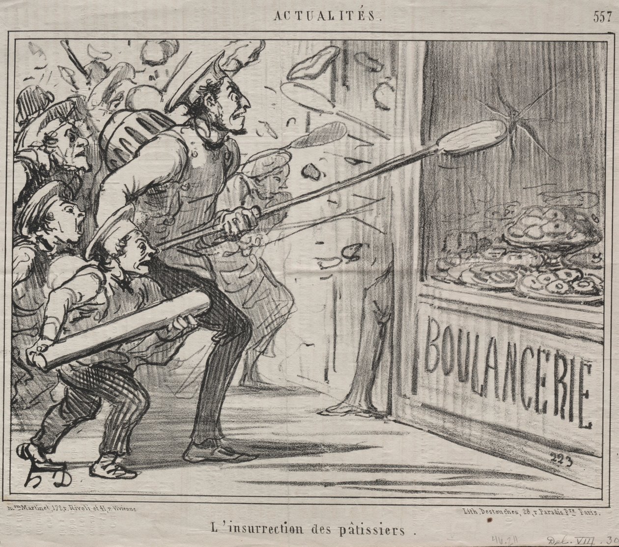 Aktuality č. 557: Povstání cukrářů, 1858. od Honoré Daumier