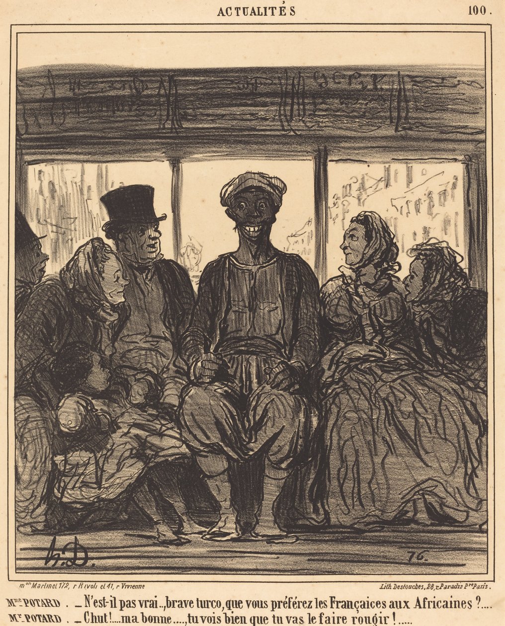 Zprávy: Paní Potardová - Není to pravda, statečný Turco... od Honoré Daumier
