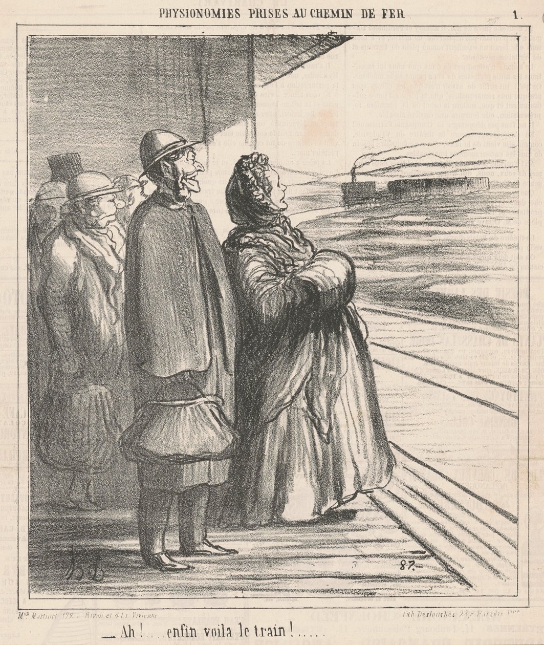 Ach! Konečně je tu vlak! ... od Honoré Daumier