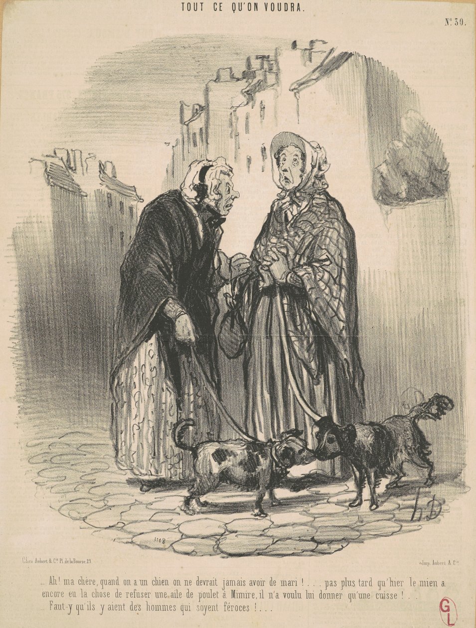 Ach! Má drahá, když máš psa... od Honoré Daumier