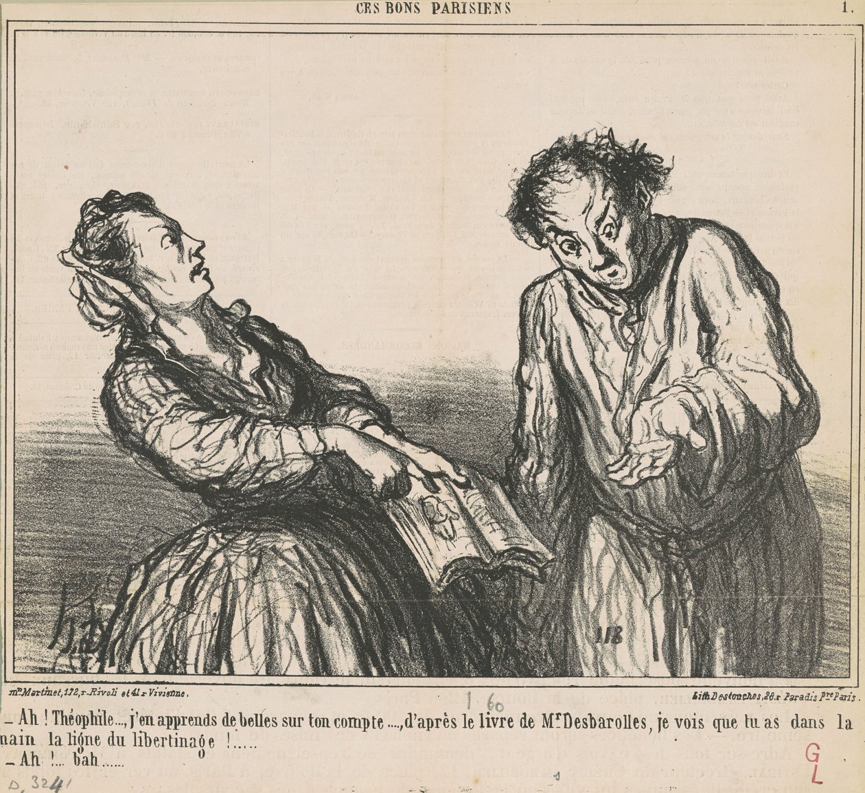 Ach! Théophile... Učím se pár krásných věcí... od Honoré Daumier