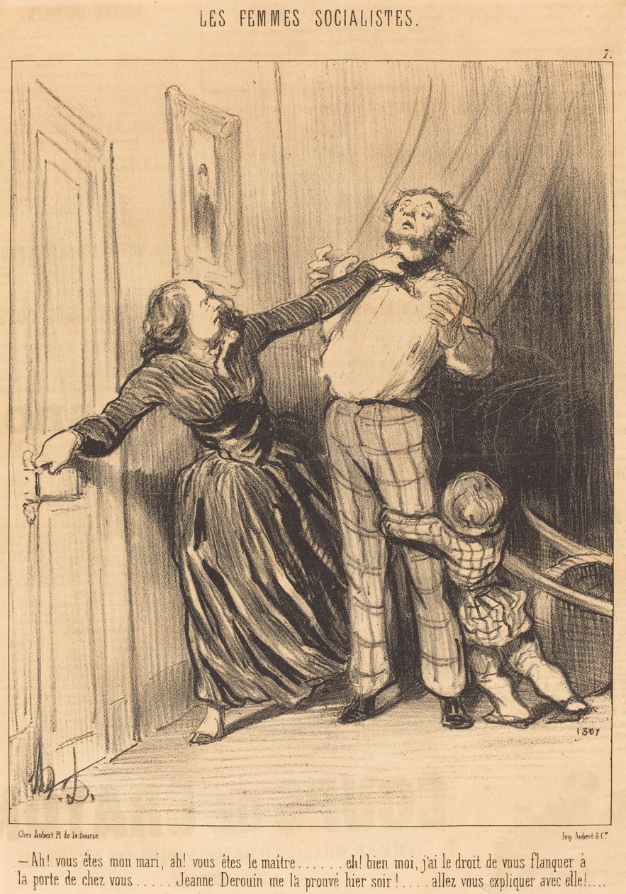Ach! ty jsi můj manžel, ach! ty jsi mistr... od Honoré Daumier