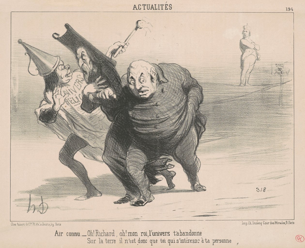 Vzduch známý: Oh! Richard Oh! Můj král ... od Honoré Daumier