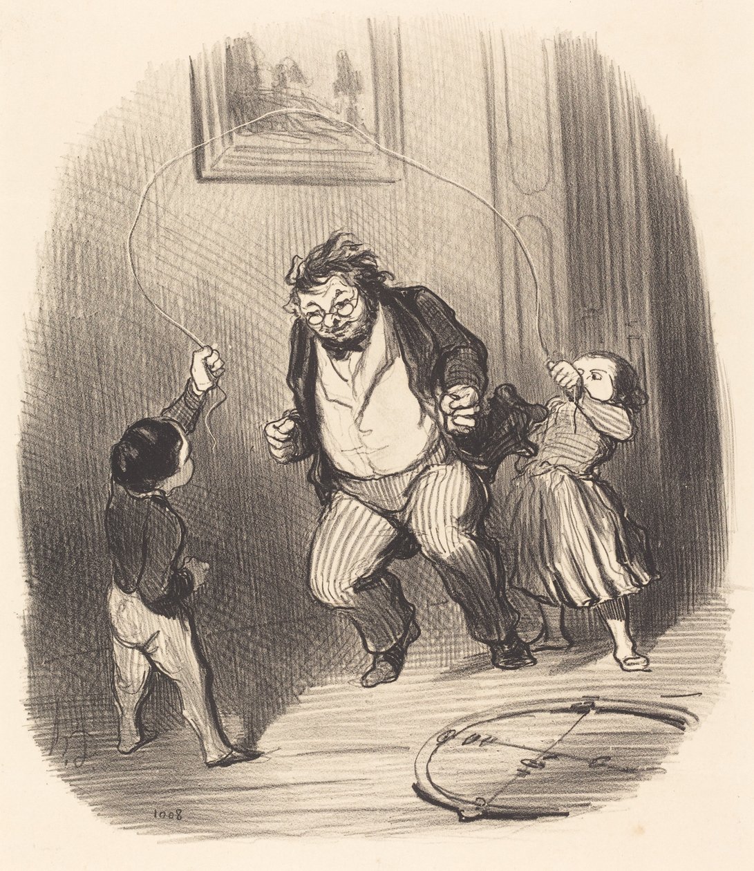 No tak, tati... více... třicet dva kol!... od Honoré Daumier