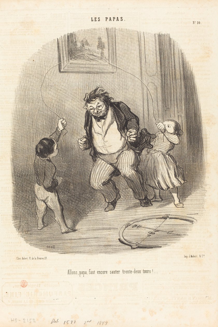 No tak, tati... více... třicet dva kol!... od Honoré Daumier
