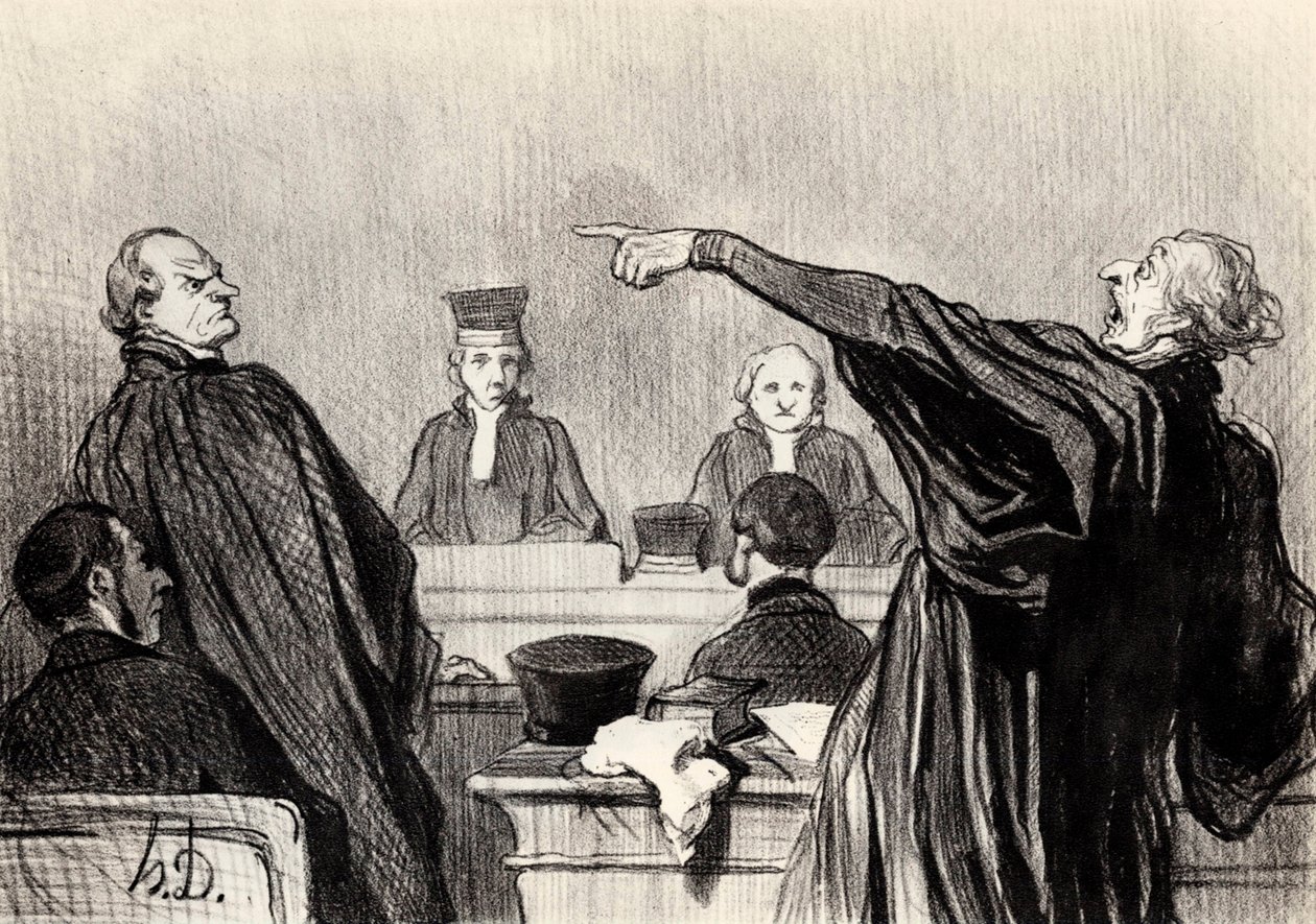 Obhájce, který je evidentně plně přesvědčen…, 1845. od Honoré Daumier