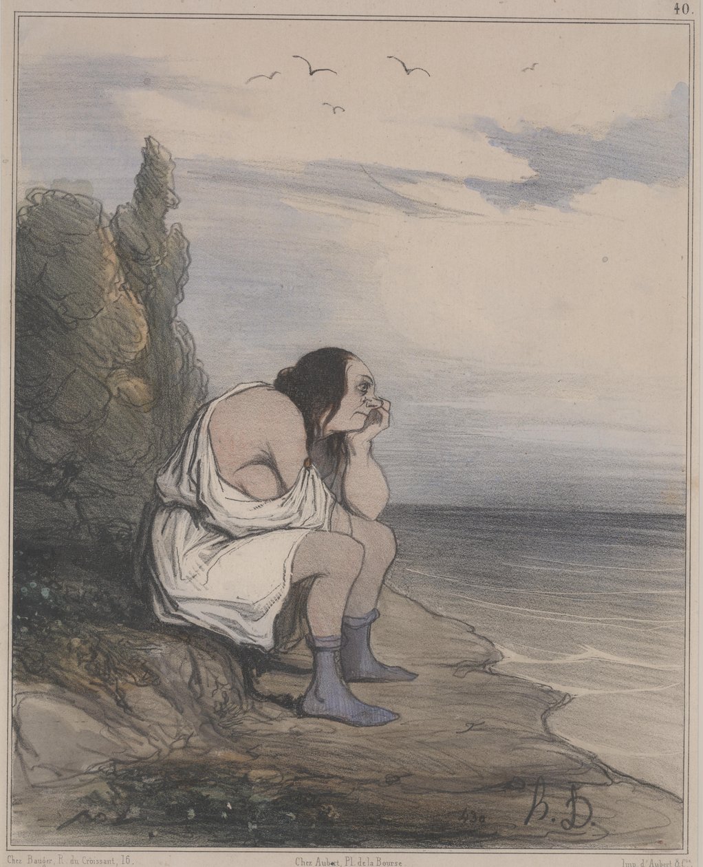Starověká historie, no. 40: The Despair of Calypso (Starověká historie, č. 40: The Despair of Calypso od Honoré Daumier