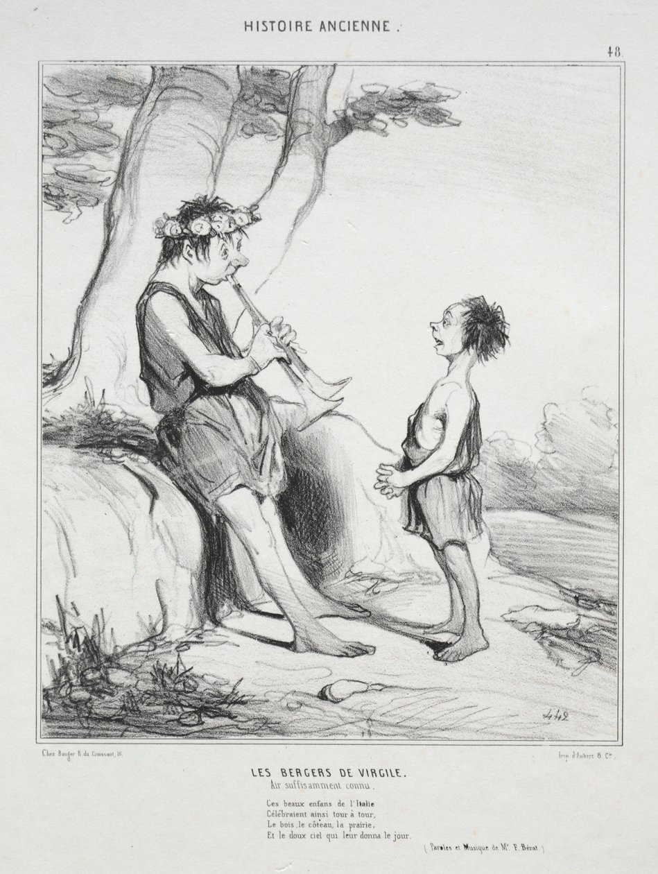 Starověká historie, deska 48: The Shepherds of Virgil od Honoré Daumier