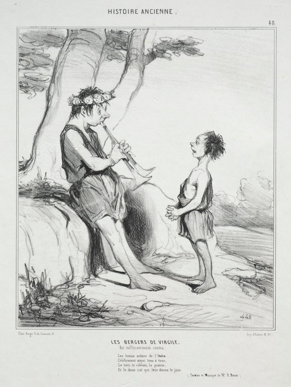 Starověká historie, deska 48: The Shepherds of Virgil, 31. prosince 1842. od Honoré Daumier