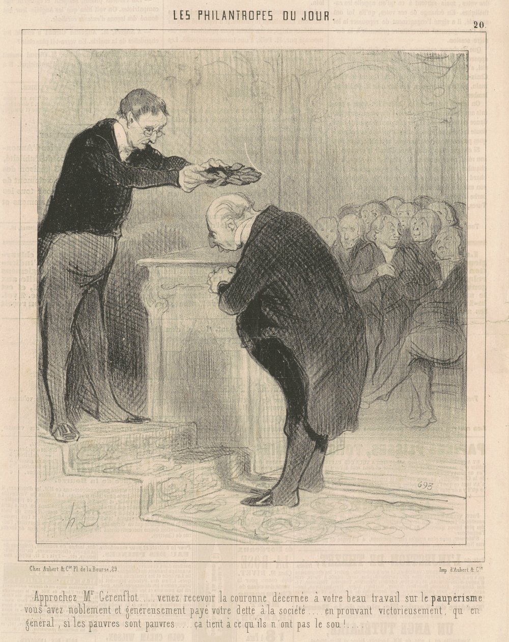 Přistupte k panu Gérenflotovi ... přijďte a přijměte ... od Honoré Daumier