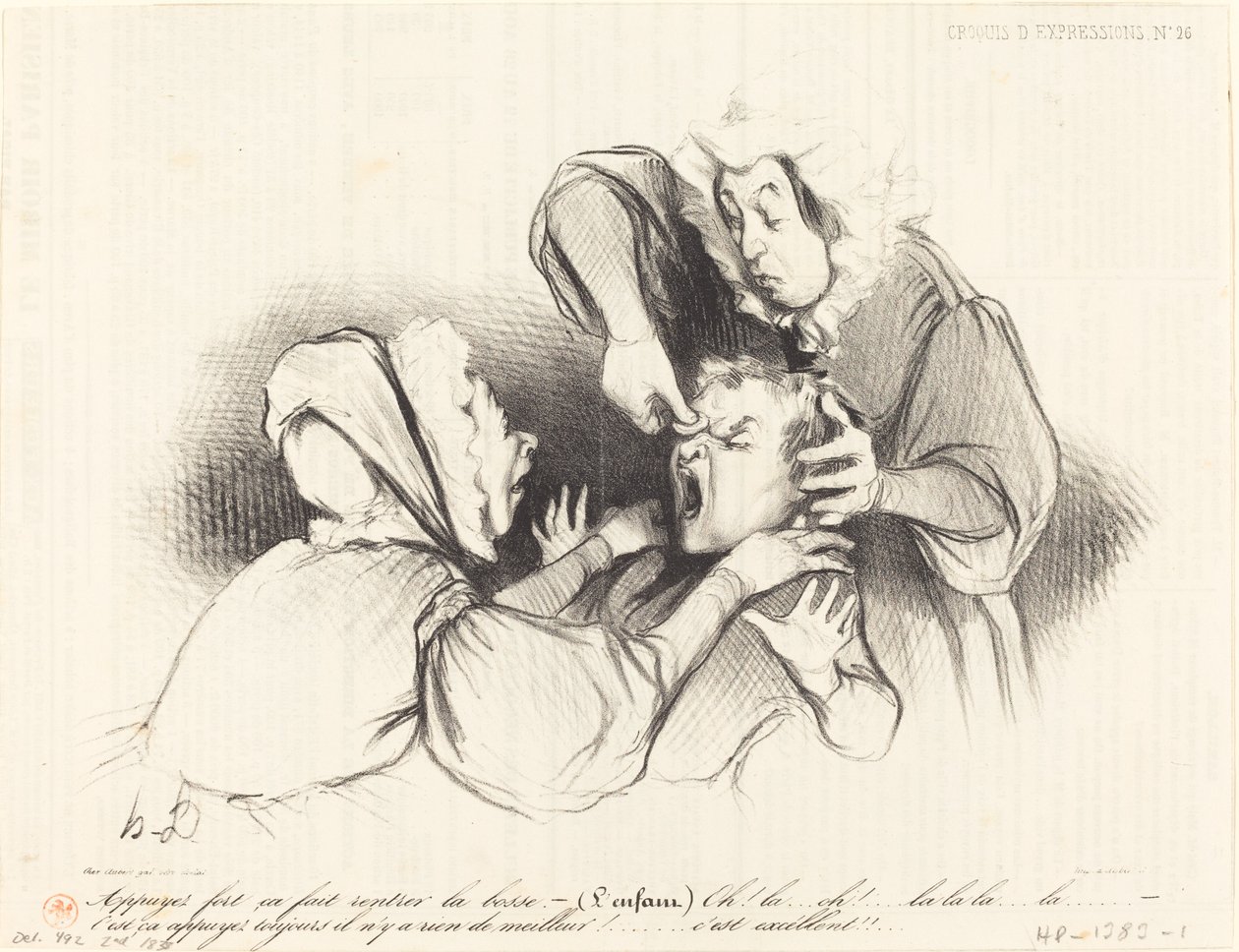 Silně zatlačte, náraz se dostane dovnitř... od Honoré Daumier