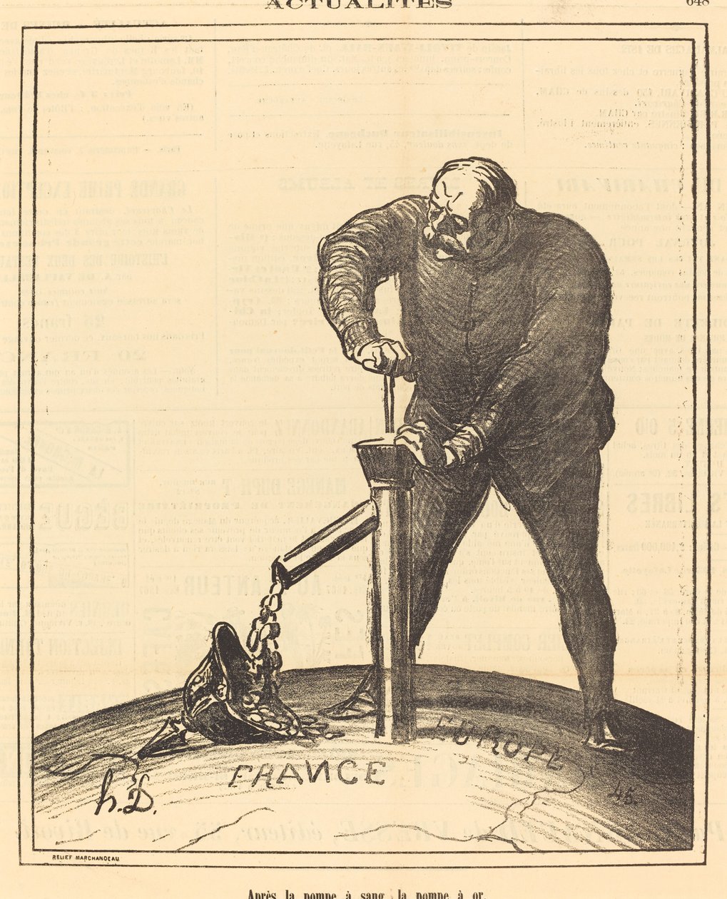 Po krevní pumpě zlatá pumpa od Honoré Daumier
