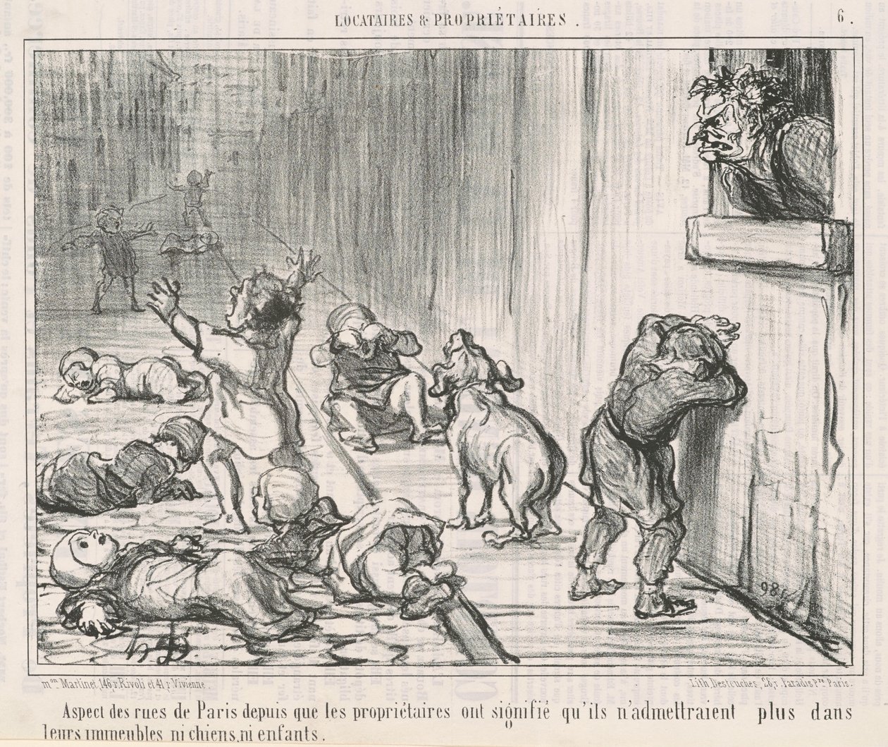 Vzhled pařížských ulic od... od Honoré Daumier