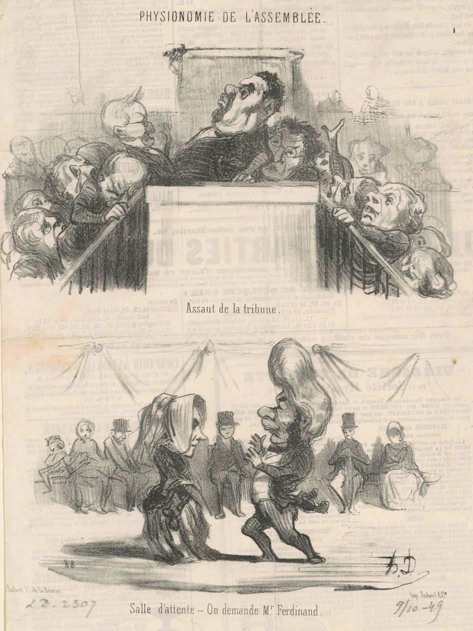 Přepadení na tribuně od Honoré Daumier