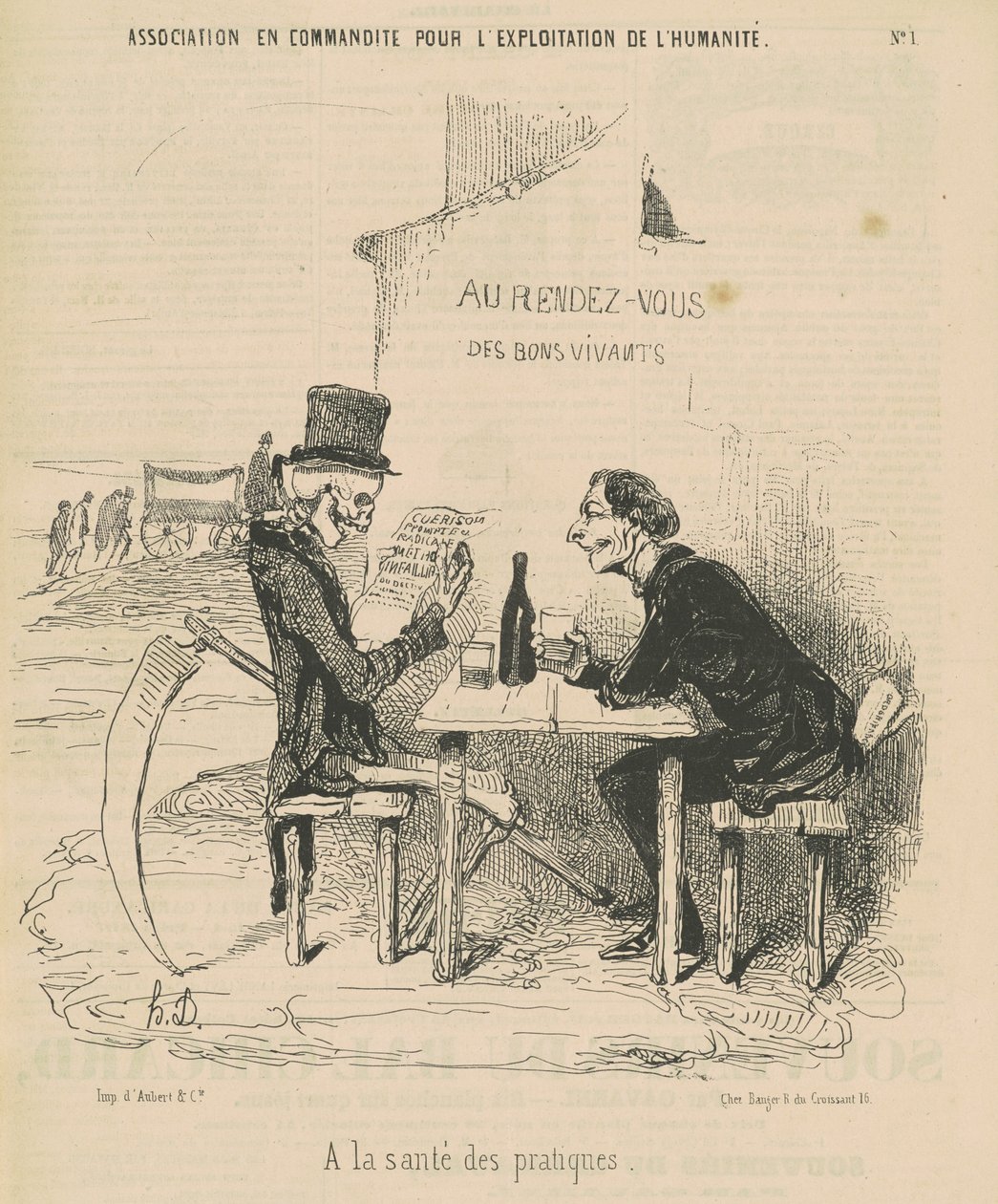 Omezené sdružení pro vystavení lidstva zdraví praktik od Honoré Daumier