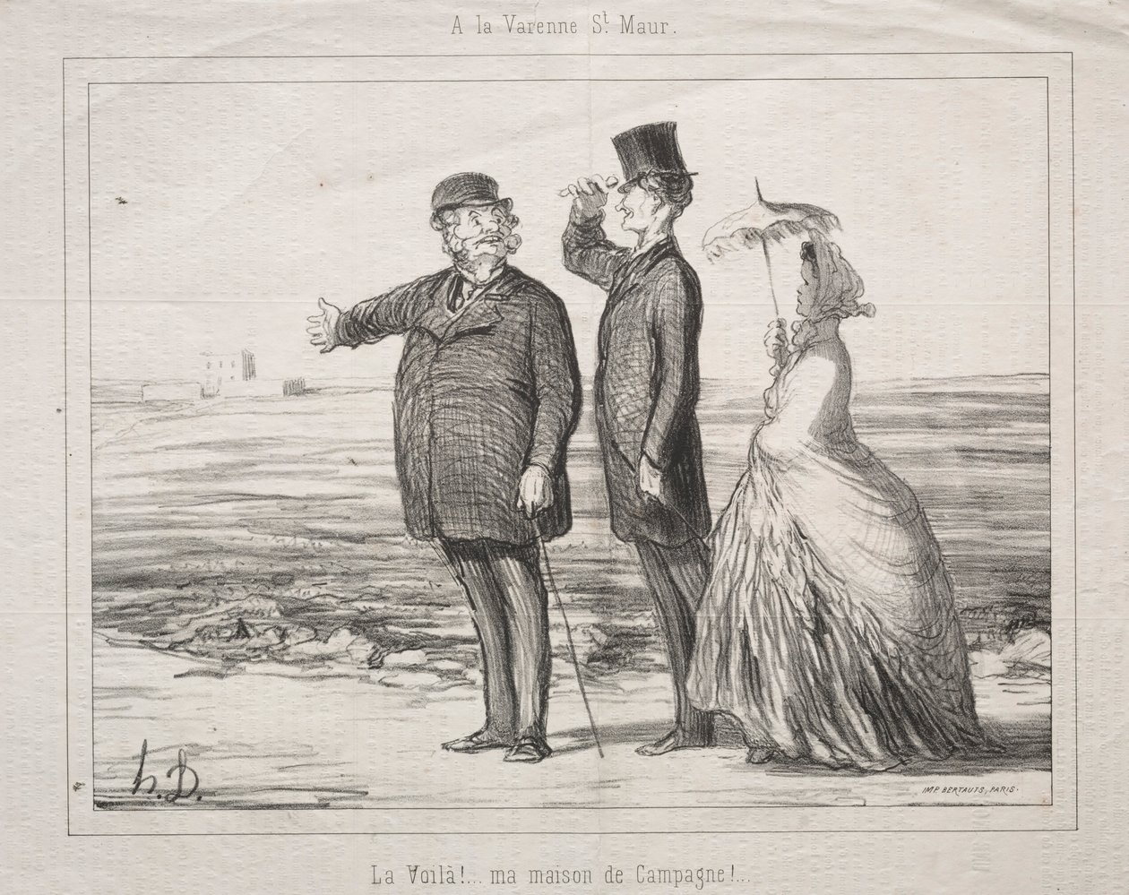 Ve Varenne-Saint-Maur: Hle! Tady to je, můj dům na venkově!, 1862. od Honoré Daumier