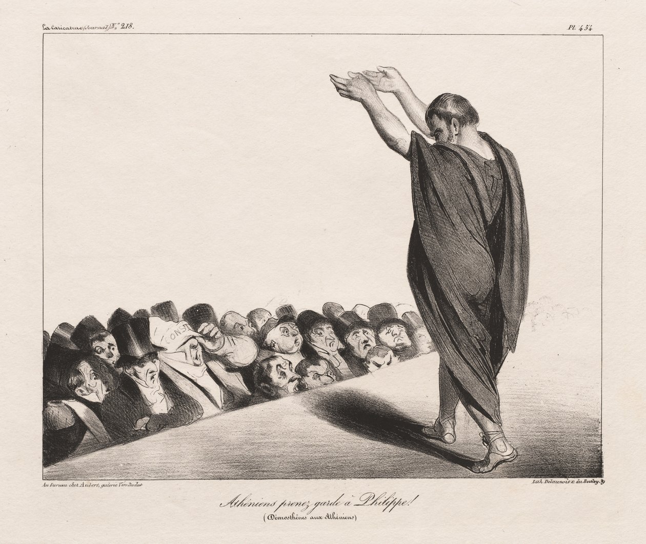 Athéňané Pozor na Phillipa! (Démosthenes k Athéňanům) od Honoré Daumier