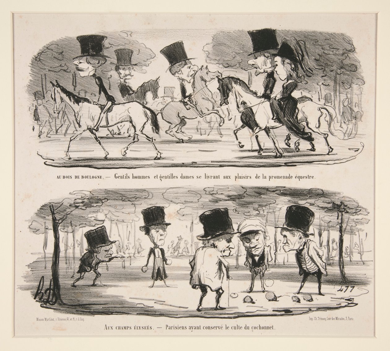 V Bois de Boulogne od Honoré Daumier