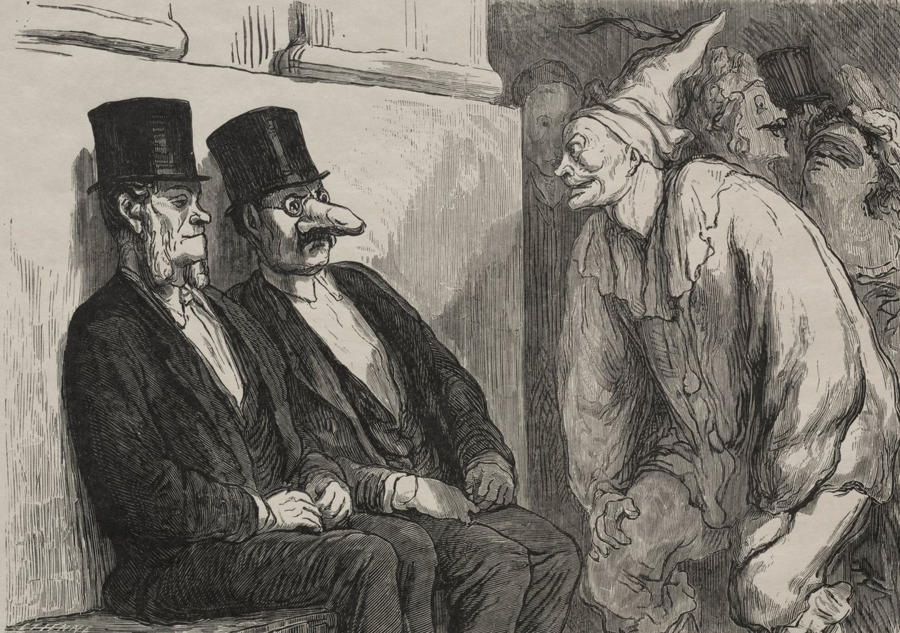 Na plese v opeře: příliš se bavíte. od Honoré Daumier