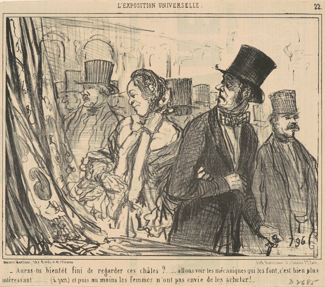 Už brzy skončíš s pohledem na ty šály? od Honoré Daumier