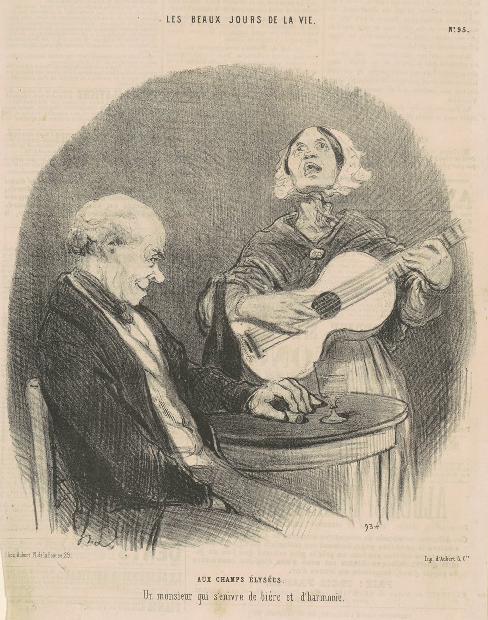 Na Champs Elysees od Honoré Daumier