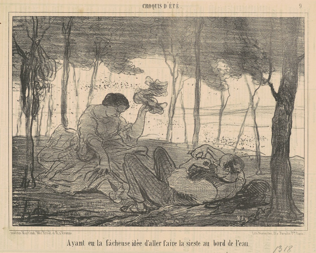 Po nešťastném nápadu jít... na okraj vody od Honoré Daumier