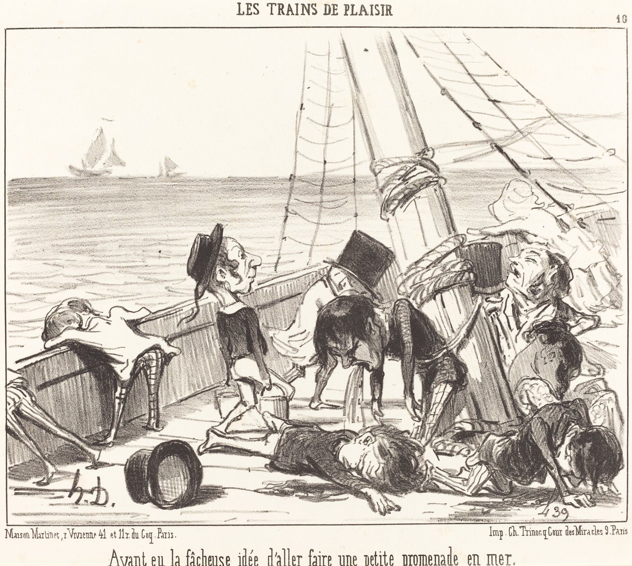 Po nešťastném nápadu jet... na moře od Honoré Daumier