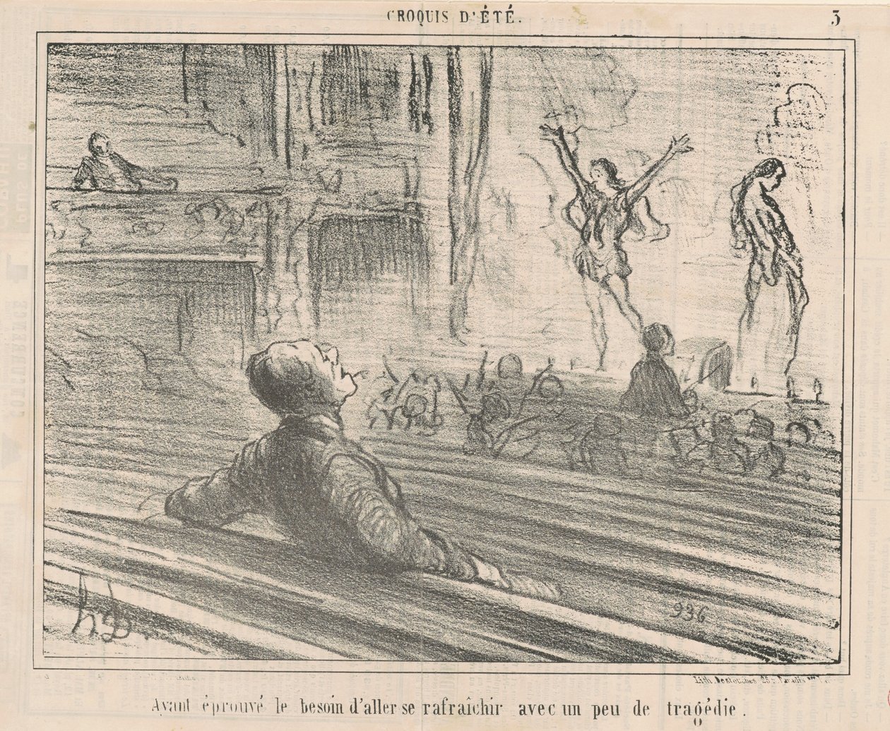 S pocitem potřeby osvěžit se... od Honoré Daumier