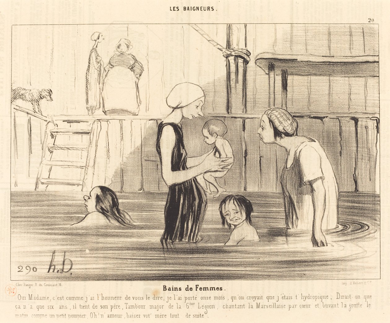 Dámské lázně od Honoré Daumier