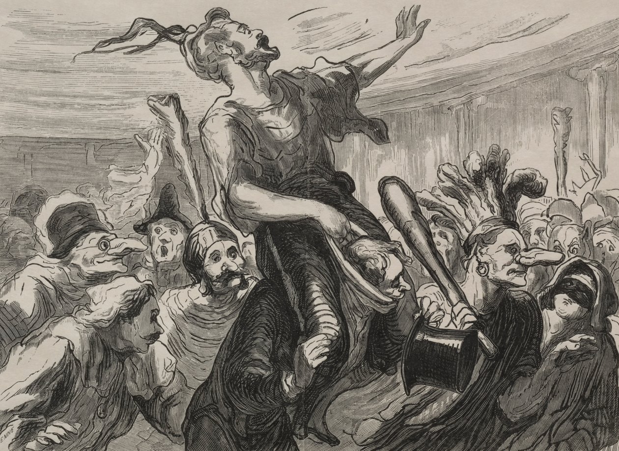 Ples v opeře: Ať žijí flambarti. od Honoré Daumier